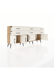 Arges Konsol 2 Raflı 6 Çekmeceli 4 Kapaklı 176x30x83 - S148M003V22A