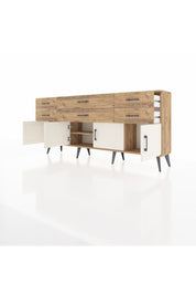 Arges Konsol 2 Raflı 6 Çekmeceli 4 Kapaklı 176x30x83 - S148M003V24A