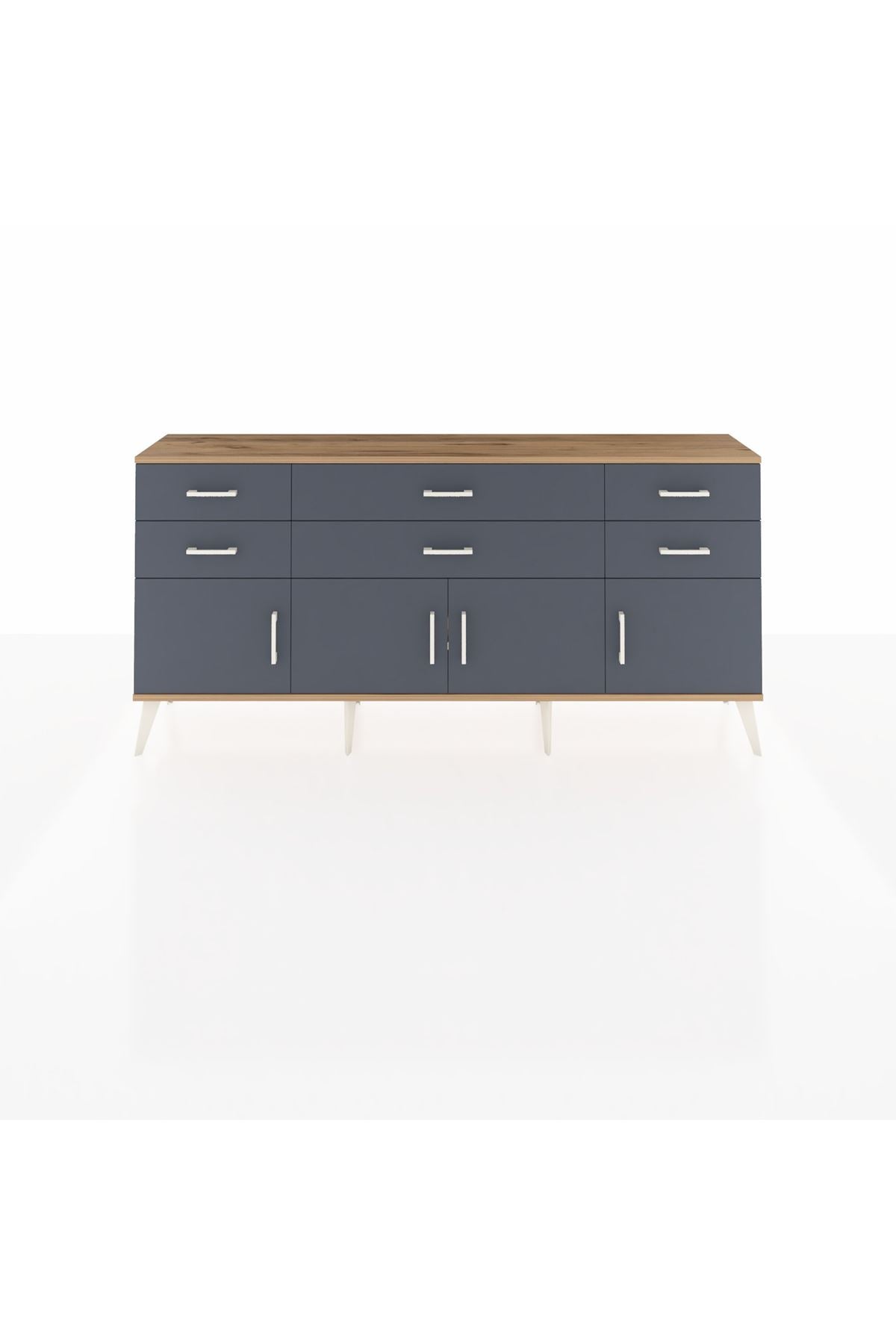 Arges Konsol 2 Raflı 6 Çekmeceli 4 Kapaklı 176x30x83 - S148M003V26A