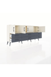 Arges Konsol 3 Raflı 6 Çekmeceli 4 Kapaklı 176x30x83 - S148M004V05A