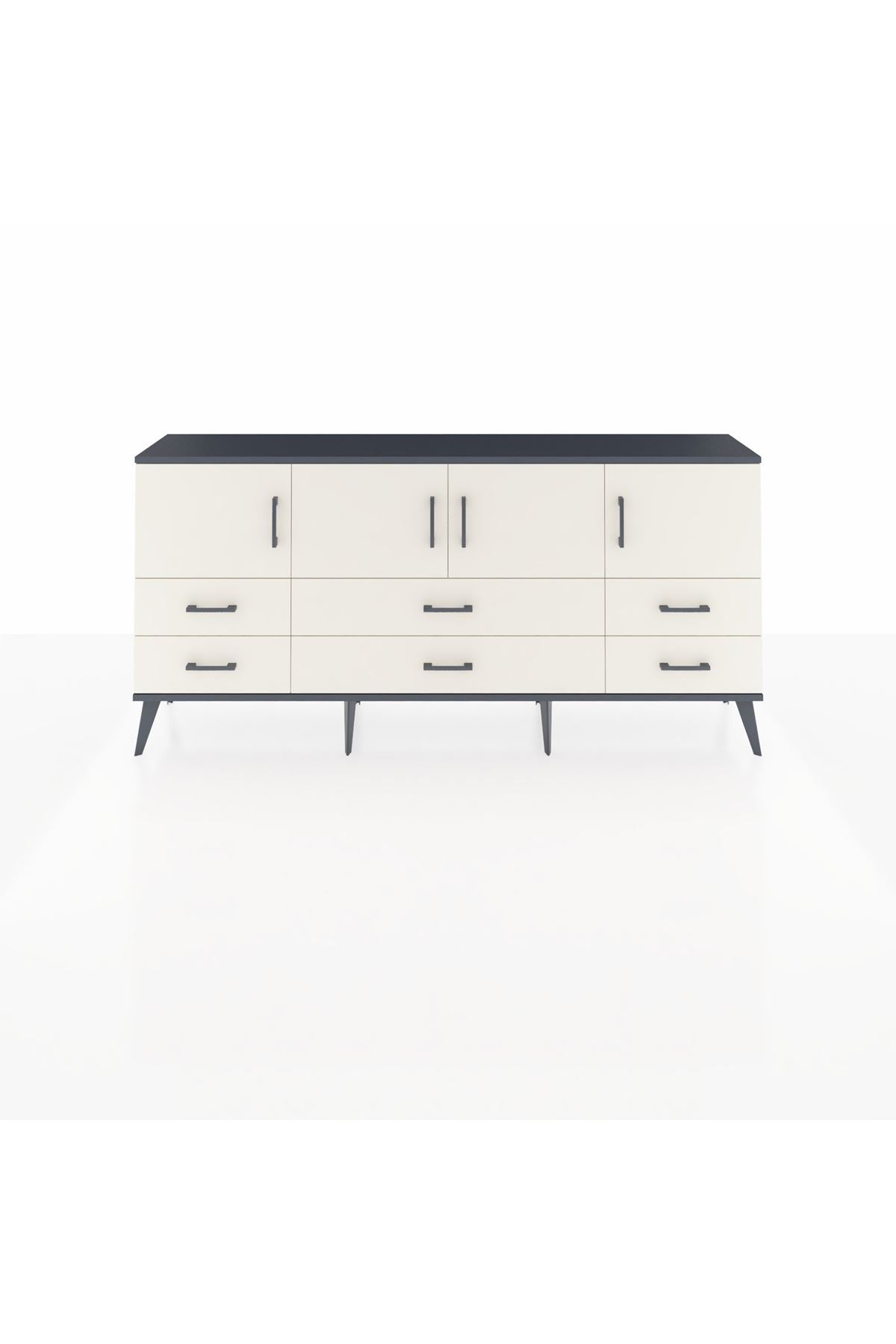 Arges Konsol 3 Raflı 6 Çekmeceli 4 Kapaklı 176x30x83 - S148M004V13A