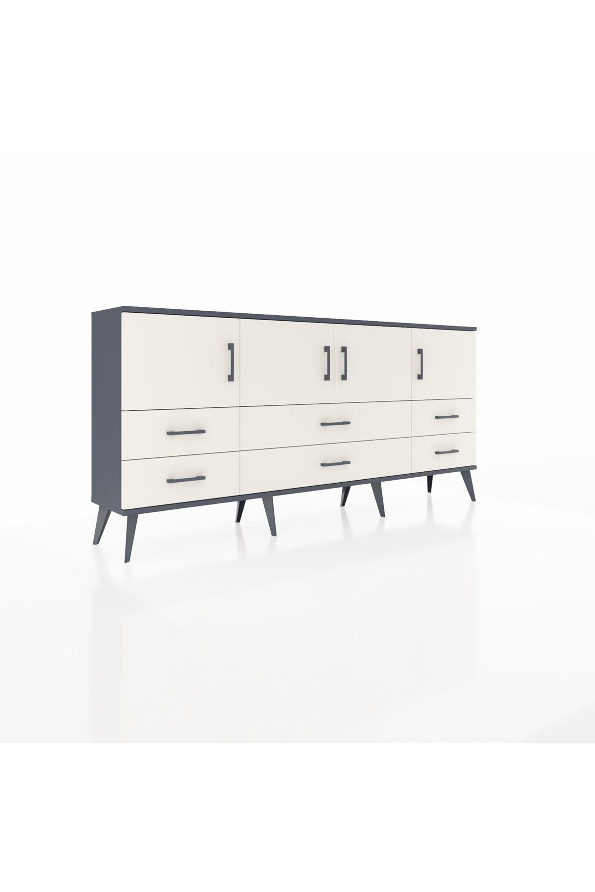 Arges Konsol 3 Raflı 6 Çekmeceli 4 Kapaklı 176x30x83 - S148M004V13A