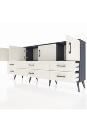 Arges Konsol 3 Raflı 6 Çekmeceli 4 Kapaklı 176x30x83 - S148M004V13A