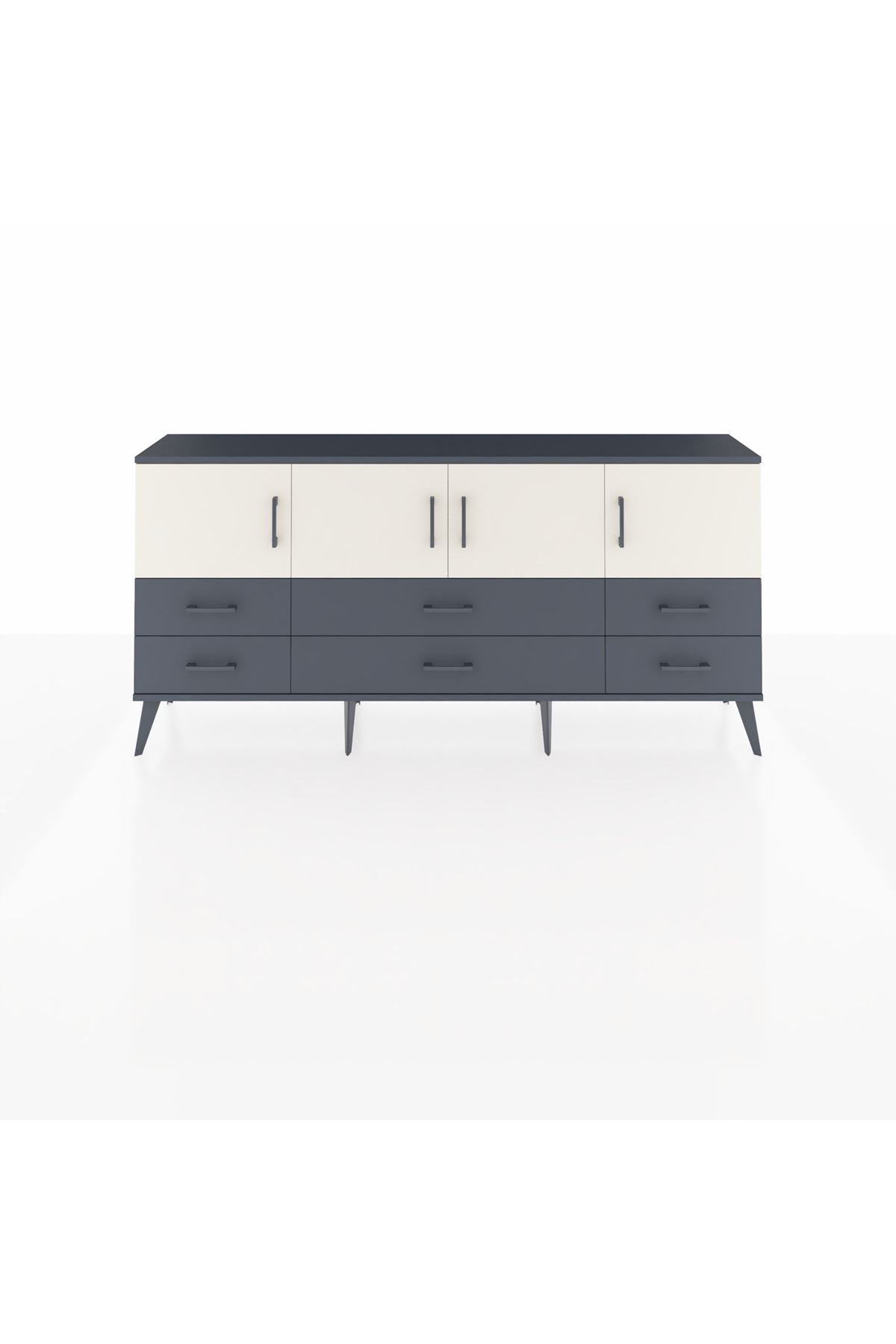 Arges Konsol 3 Raflı 6 Çekmeceli 4 Kapaklı 176x30x83 - S148M004V14A