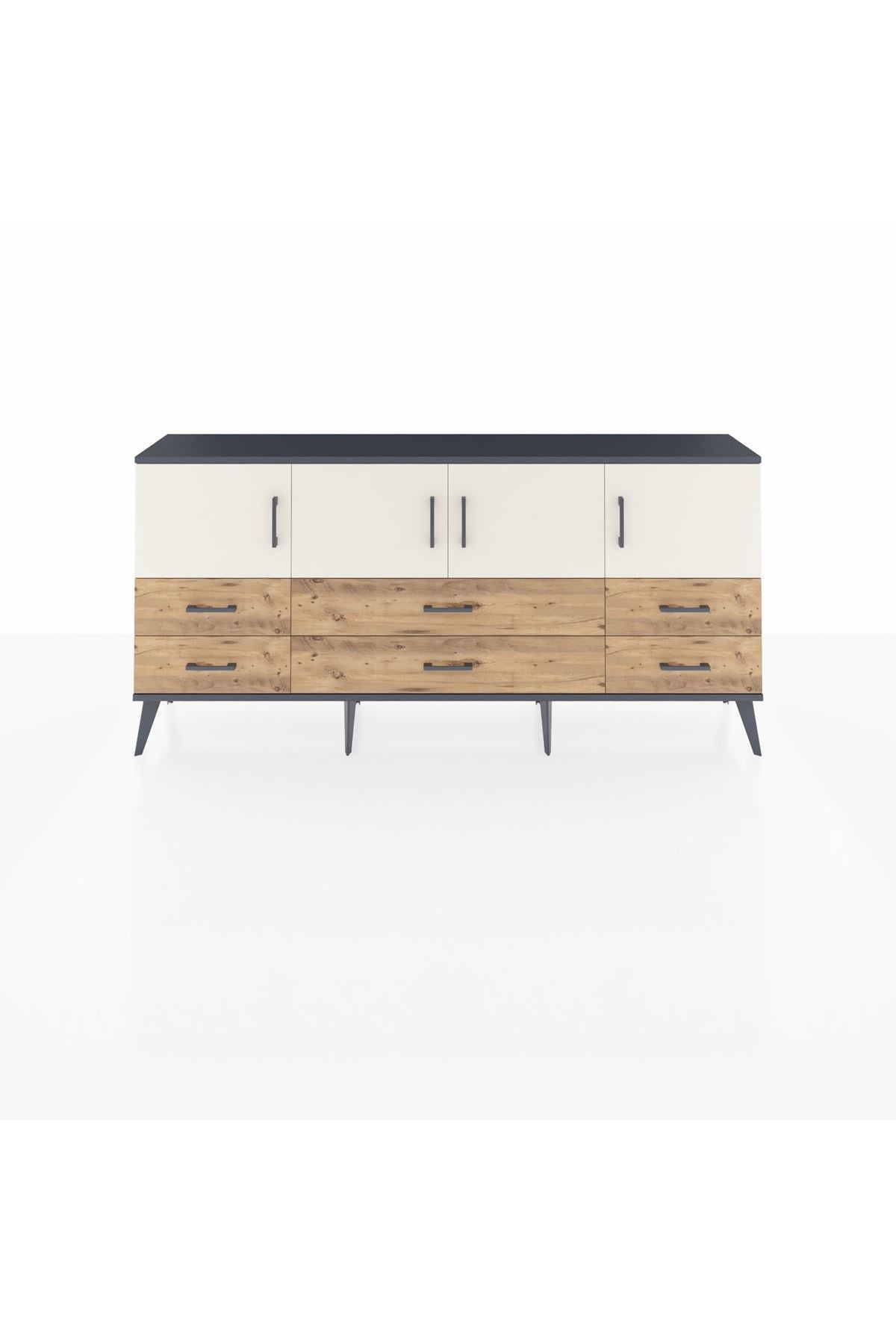 Arges Konsol 3 Raflı 6 Çekmeceli 4 Kapaklı 176x30x83 - S148M004V15A