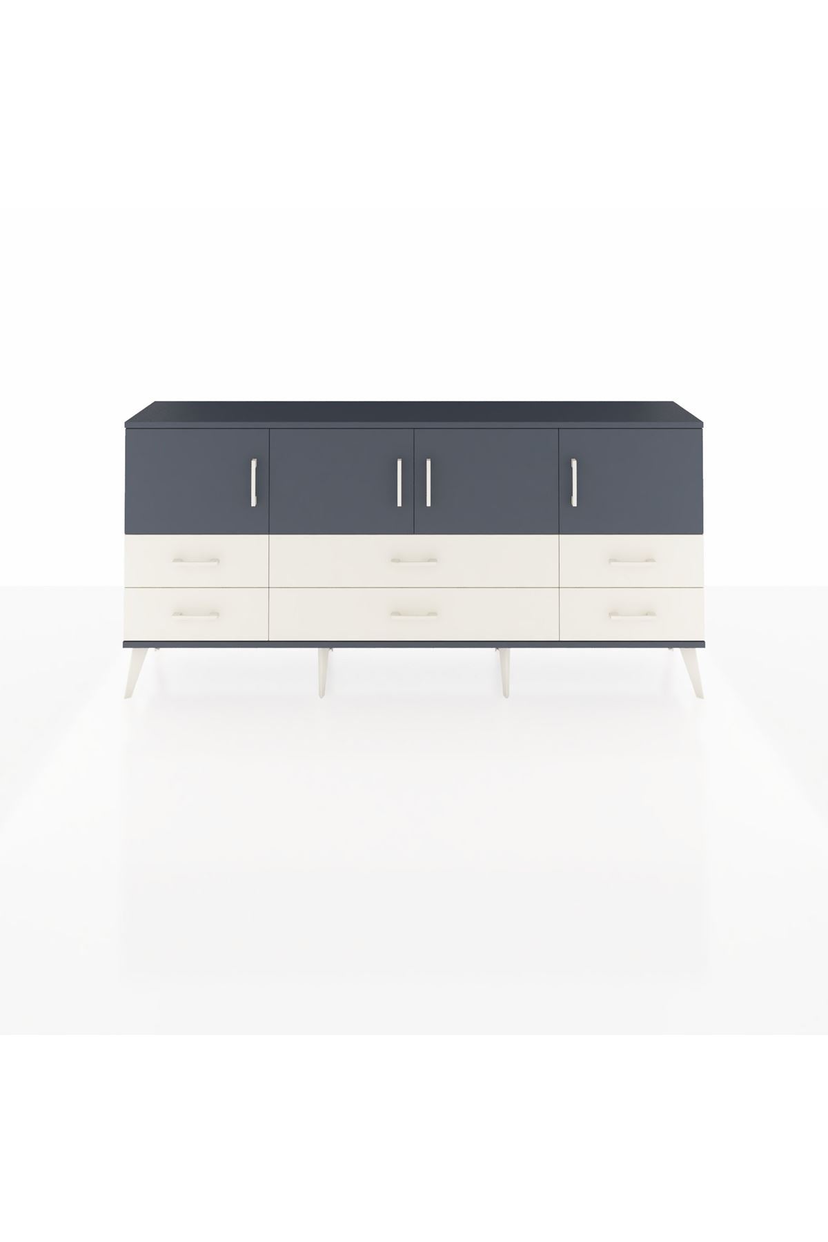 Arges Konsol 3 Raflı 6 Çekmeceli 4 Kapaklı 176x30x83 - S148M004V16A