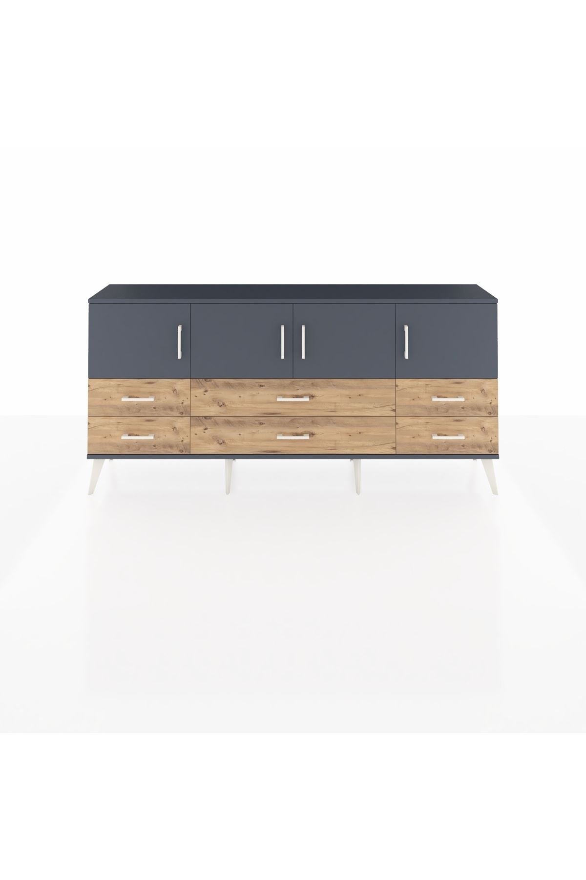 Arges Konsol 3 Raflı 6 Çekmeceli 4 Kapaklı 176x30x83 - S148M004V18A
