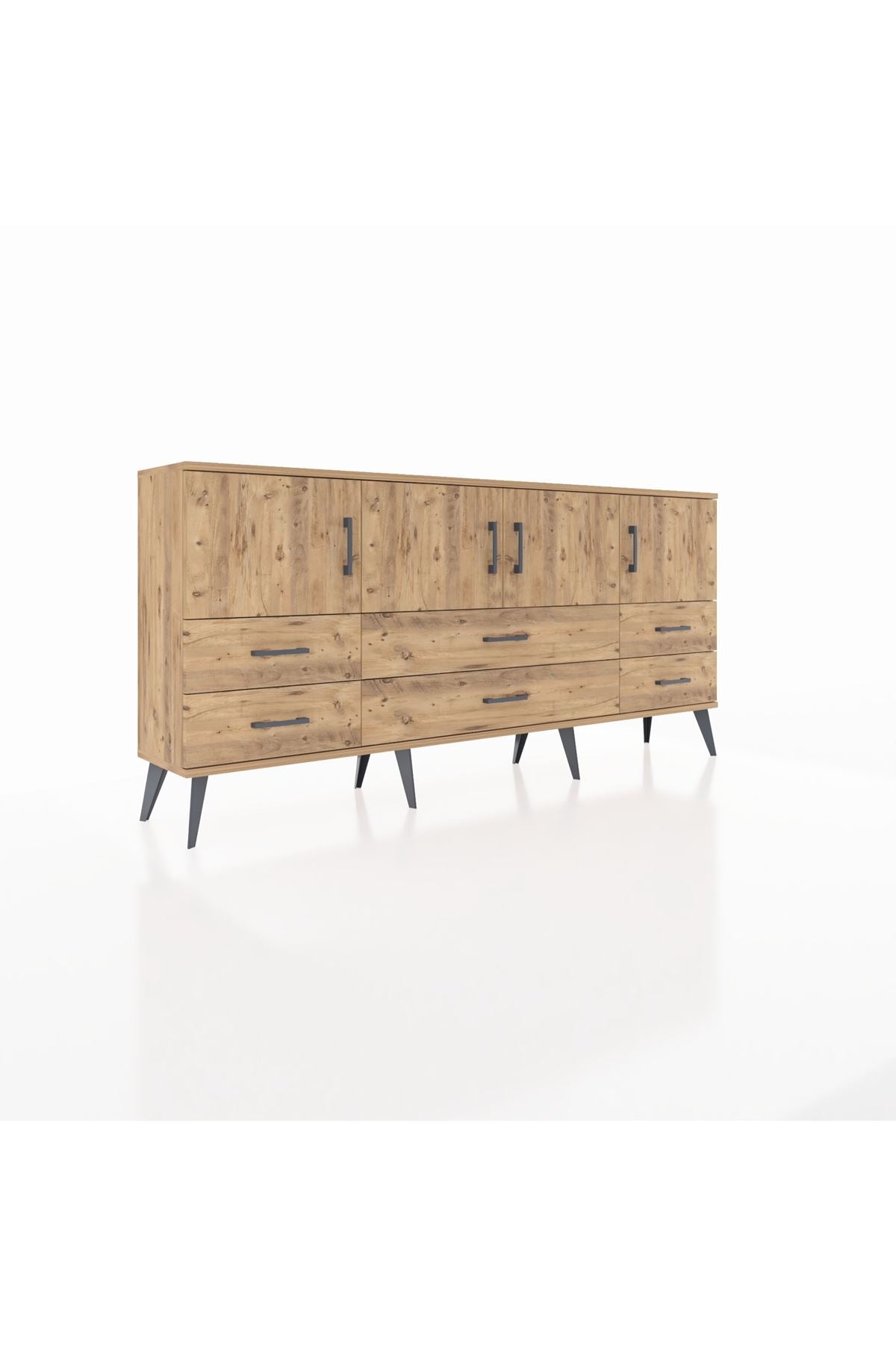 Arges Konsol 3 Raflı 6 Çekmeceli 4 Kapaklı 176x30x83 - S148M004V21A