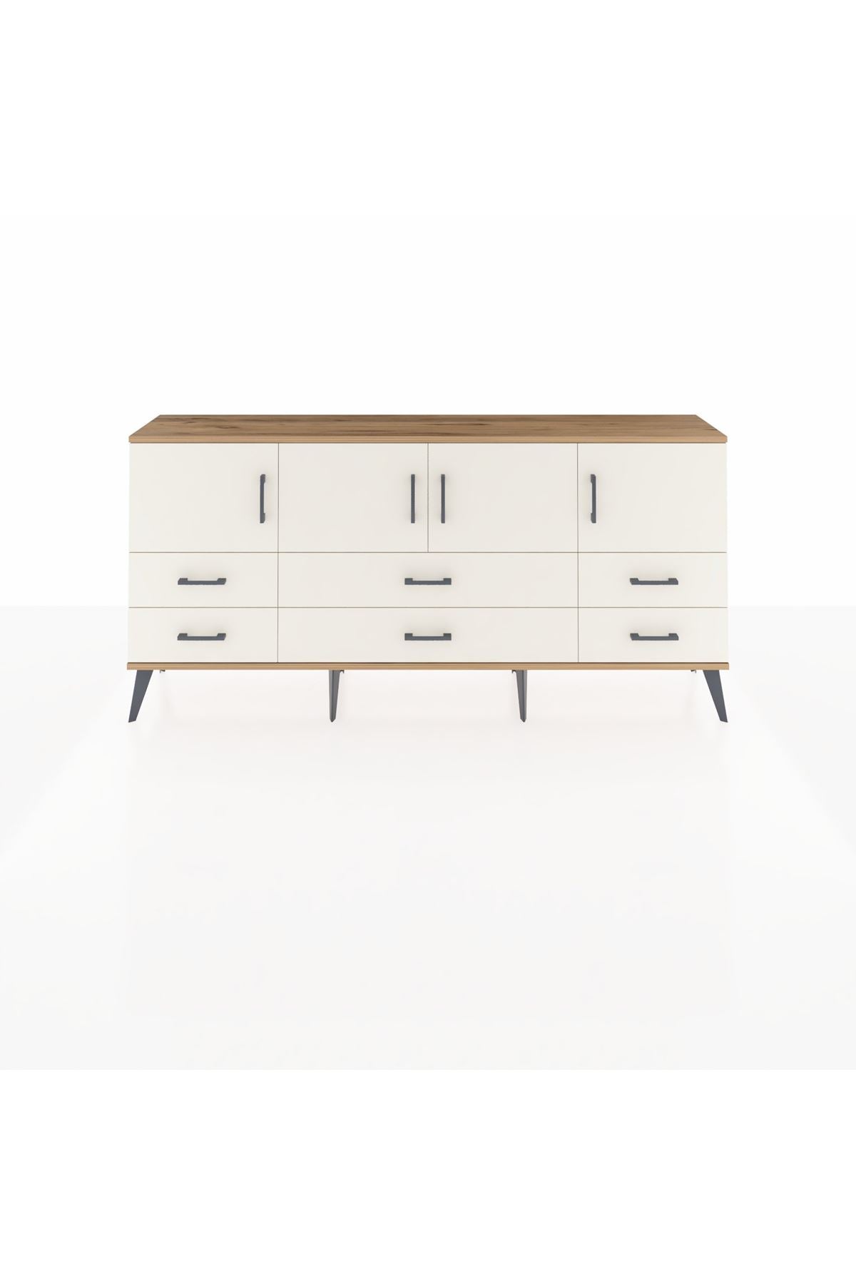 Arges Konsol 3 Raflı 6 Çekmeceli 4 Kapaklı 176x30x83 - S148M004V22A