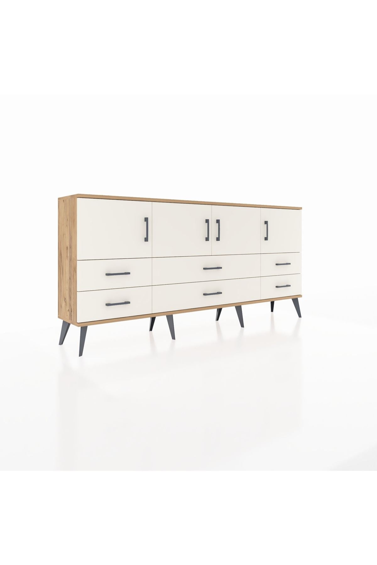 Arges Konsol 3 Raflı 6 Çekmeceli 4 Kapaklı 176x30x83 - S148M004V22A