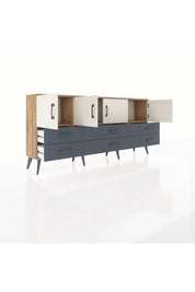 Arges Konsol 3 Raflı 6 Çekmeceli 4 Kapaklı 176x30x83 - S148M004V23A