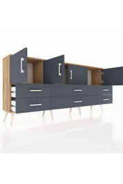 Arges Konsol 3 Raflı 6 Çekmeceli 4 Kapaklı 176x30x83 - S148M004V26A