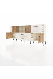 Arges Konsol Tek Raflı 6 Çekmeceli 4 Kapaklı 176x30x83 - S148M005V01A