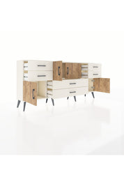 Arges Konsol Tek Raflı 6 Çekmeceli 4 Kapaklı 176x30x83 - S148M005V01A