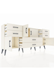 Arges Konsol Tek Raflı 6 Çekmeceli 4 Kapaklı 176x30x83 - S148M005V04A