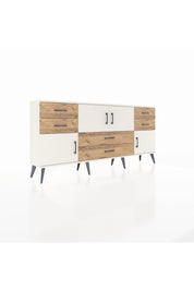 Arges Konsol Tek Raflı 6 Çekmeceli 4 Kapaklı 176x30x83 - S148M005V06A
