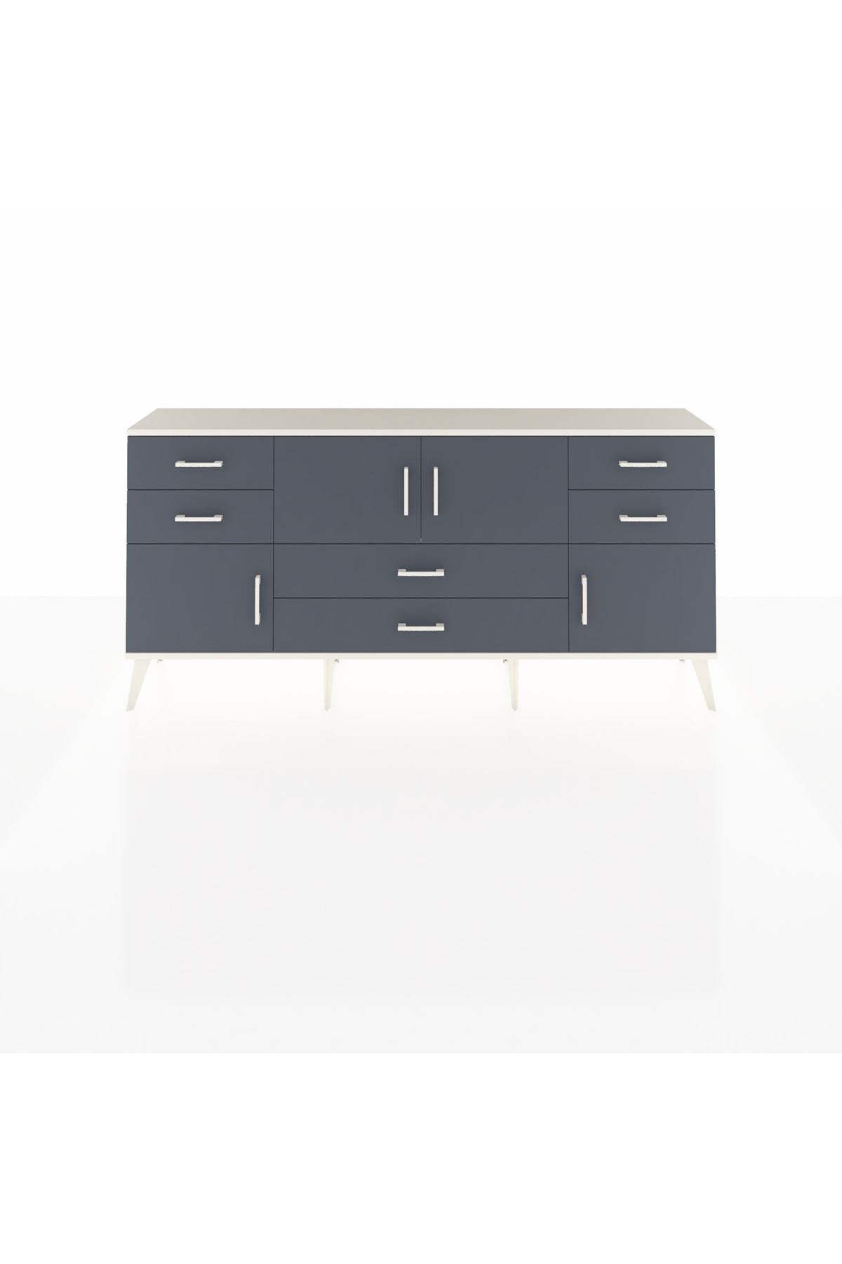 Arges Konsol Tek Raflı 6 Çekmeceli 4 Kapaklı 176x30x83 - S148M005V08A