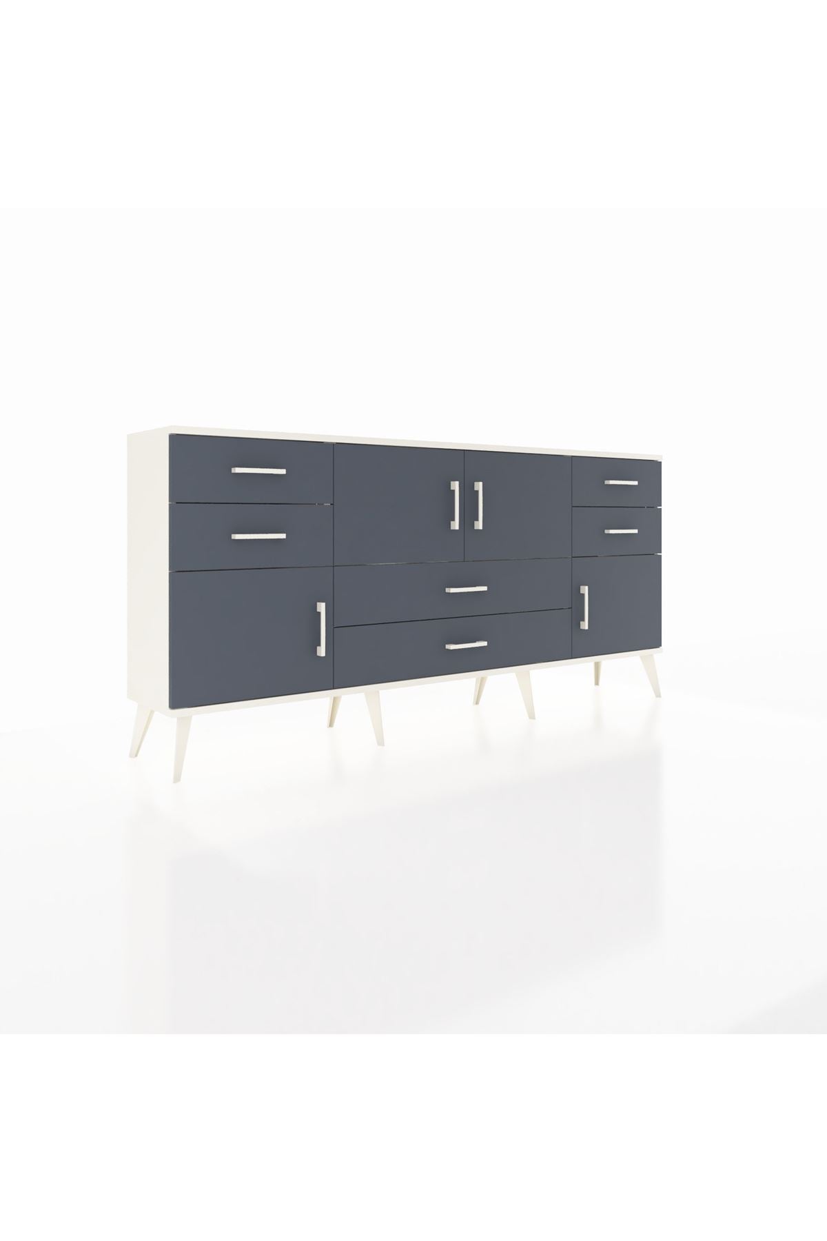 Arges Konsol Tek Raflı 6 Çekmeceli 4 Kapaklı 176x30x83 - S148M005V08A