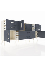 Arges Konsol Tek Raflı 6 Çekmeceli 4 Kapaklı 176x30x83 - S148M005V08A