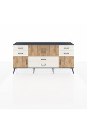 Arges Konsol Tek Raflı 6 Çekmeceli 4 Kapaklı 176x30x83 - S148M005V10A