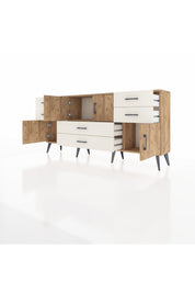 Arges Konsol Tek Raflı 6 Çekmeceli 4 Kapaklı 176x30x83 - S148M005V19A