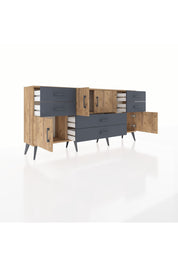 Arges Konsol Tek Raflı 6 Çekmeceli 4 Kapaklı 176x30x83 - S148M005V20A