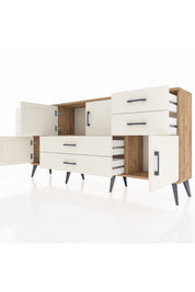Arges Konsol Tek Raflı 6 Çekmeceli 4 Kapaklı 176x30x83 - S148M005V22A