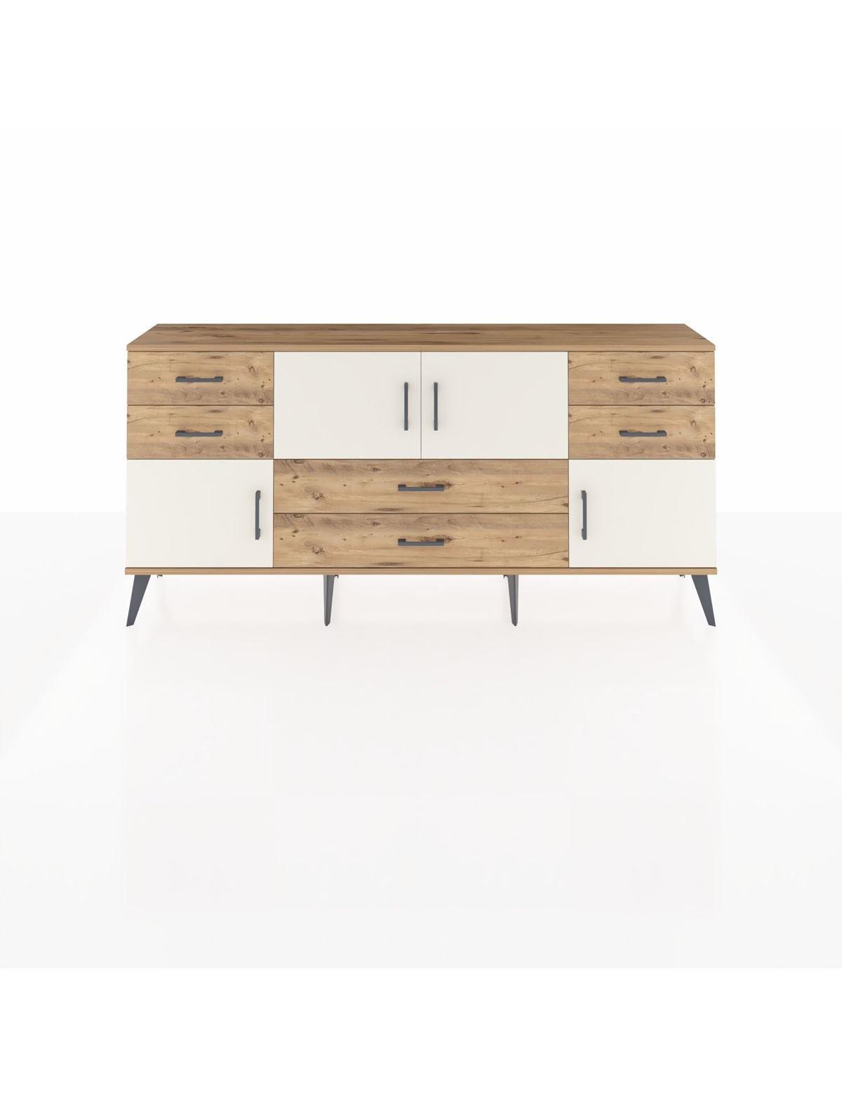 Arges Konsol Tek Raflı 6 Çekmeceli 4 Kapaklı 176x30x83 - S148M005V24A