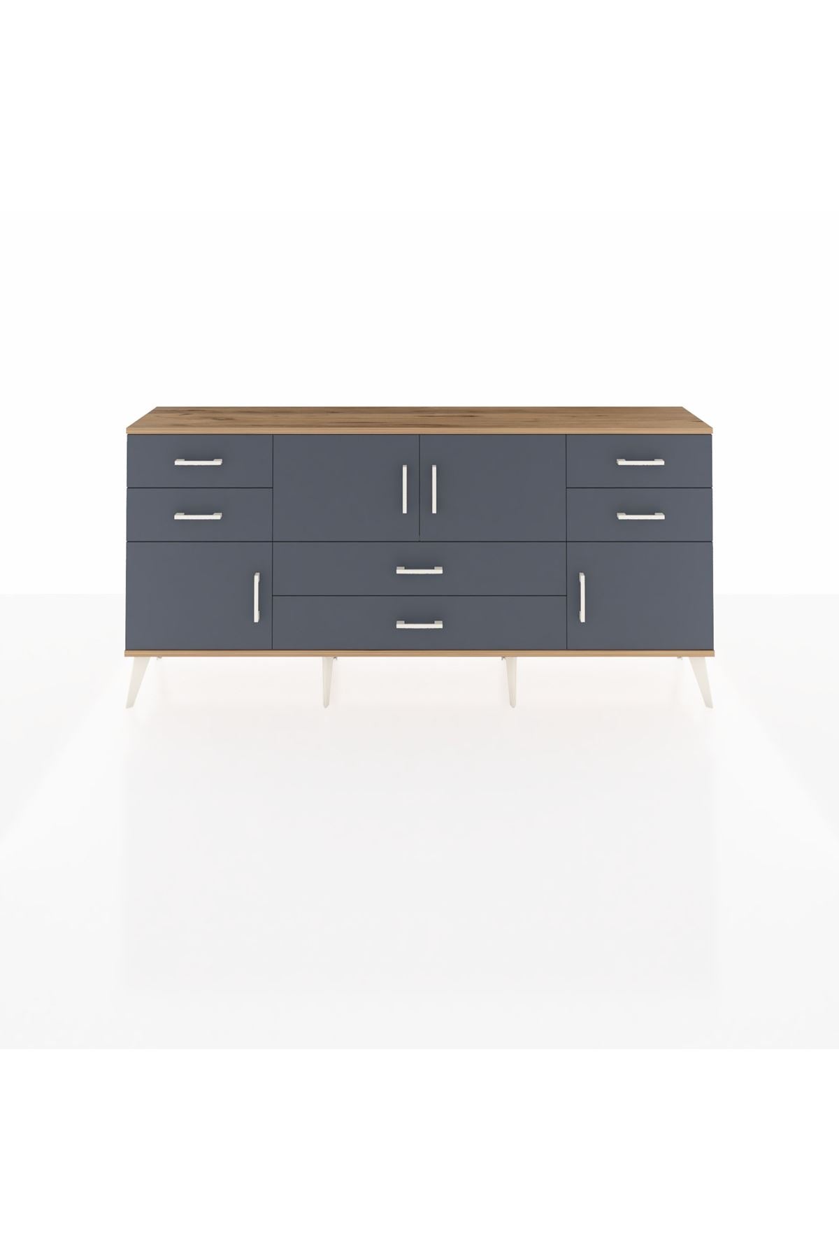 Arges Konsol Tek Raflı 6 Çekmeceli 4 Kapaklı 176x30x83 - S148M005V26A