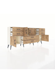 Arges Konsol 3 Raflı 6 Çekmeceli 4 Kapaklı 176x30x83 - S148M006V03A