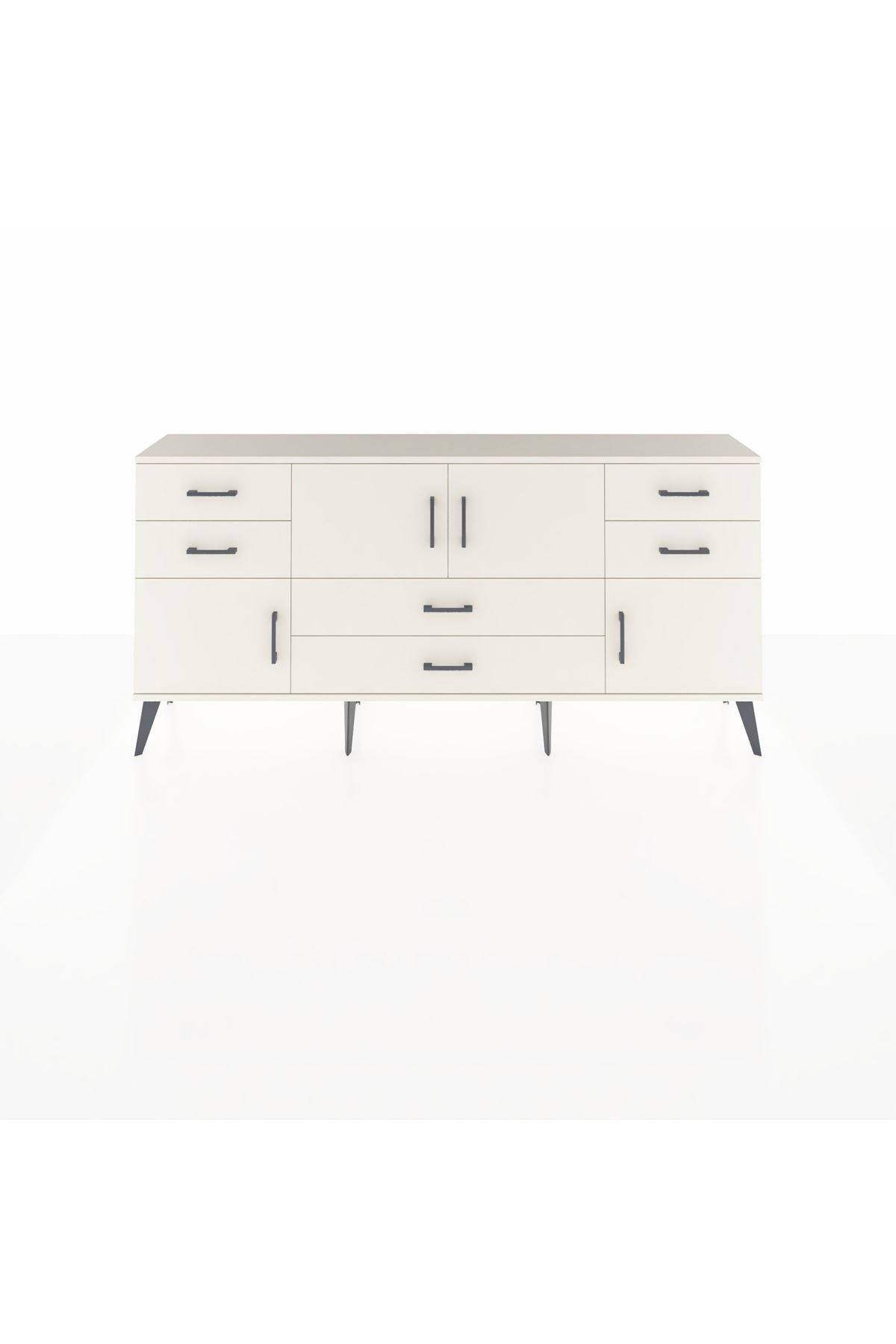 Arges Konsol 3 Raflı 6 Çekmeceli 4 Kapaklı 176x30x83 - S148M006V04A