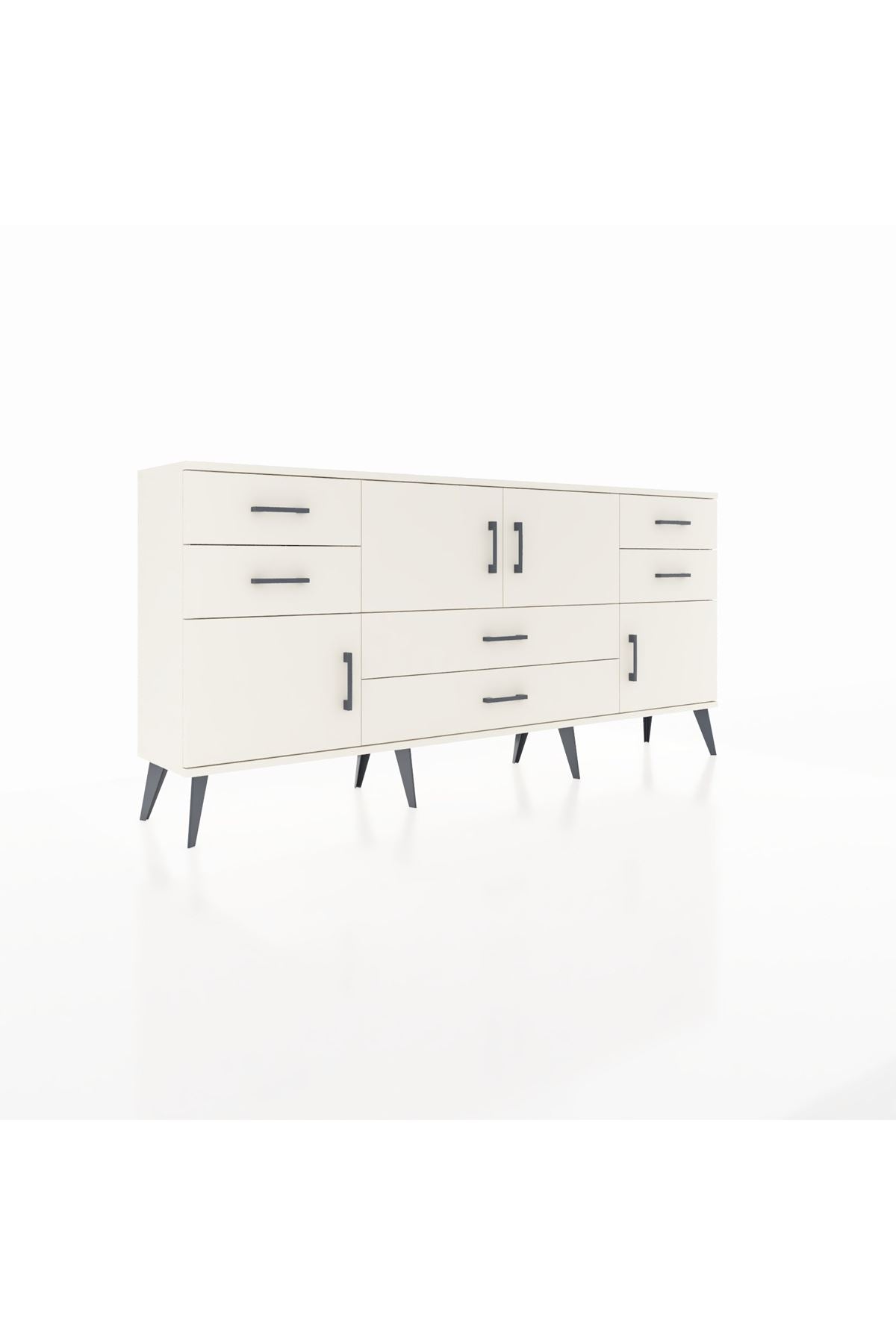 Arges Konsol 3 Raflı 6 Çekmeceli 4 Kapaklı 176x30x83 - S148M006V04A