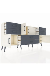 Arges Konsol 3 Raflı 6 Çekmeceli 4 Kapaklı 176x30x83 - S148M006V05A