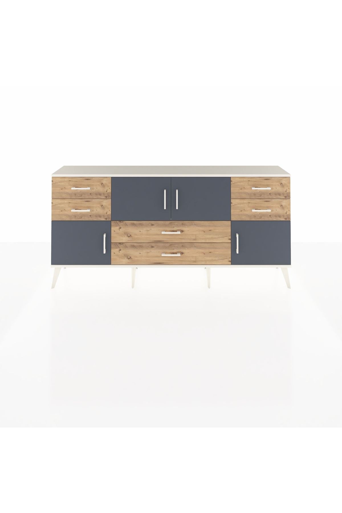 Arges Konsol 3 Raflı 6 Çekmeceli 4 Kapaklı 176x30x83 - S148M006V09A