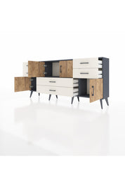 Arges Konsol 3 Raflı 6 Çekmeceli 4 Kapaklı 176x30x83 - S148M006V10A