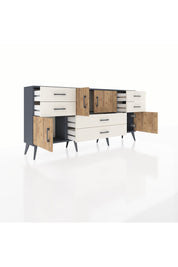 Arges Konsol 3 Raflı 6 Çekmeceli 4 Kapaklı 176x30x83 - S148M006V10A