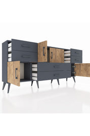Arges Konsol 3 Raflı 6 Çekmeceli 4 Kapaklı 176x30x83 - S148M006V11A
