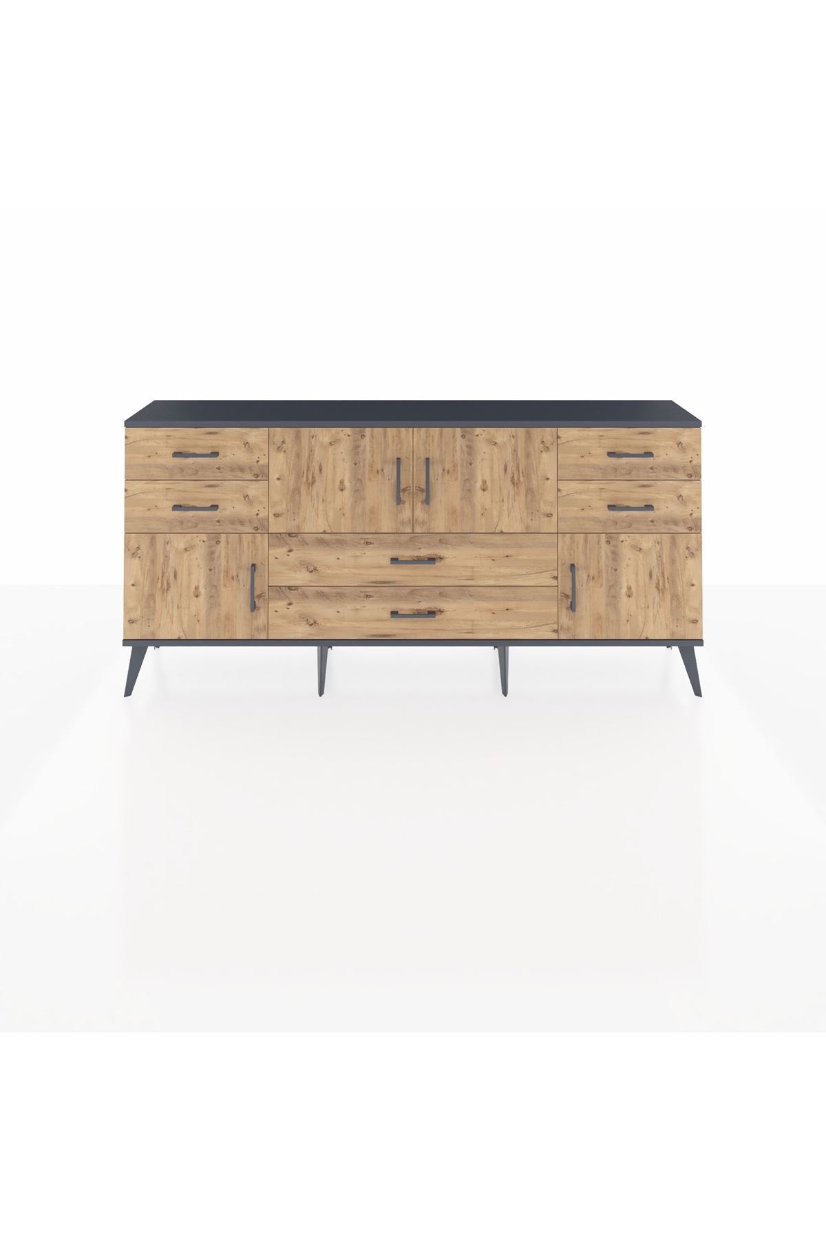 Arges Konsol 3 Raflı 6 Çekmeceli 4 Kapaklı 176x30x83 - S148M006V12A
