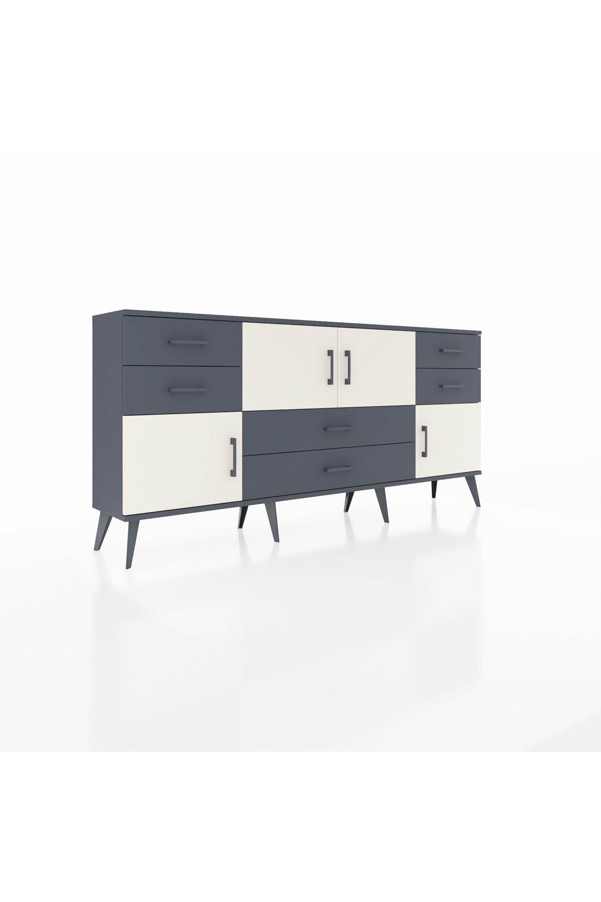 Arges Konsol 3 Raflı 6 Çekmeceli 4 Kapaklı 176x30x83 - S148M006V14A