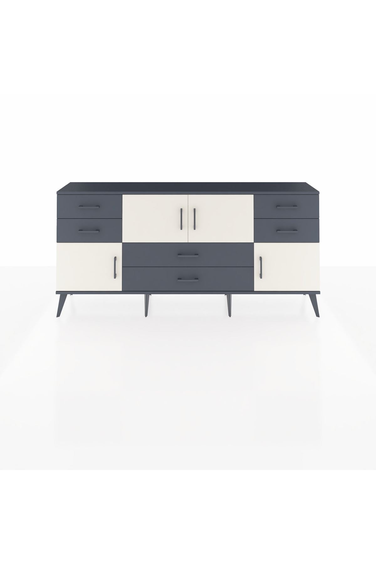 Arges Konsol 3 Raflı 6 Çekmeceli 4 Kapaklı 176x30x83 - S148M006V14A