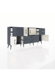 Arges Konsol 3 Raflı 6 Çekmeceli 4 Kapaklı 176x30x83 - S148M006V14A