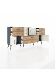 Arges Konsol 3 Raflı 6 Çekmeceli 4 Kapaklı 176x30x83 - S148M006V15A