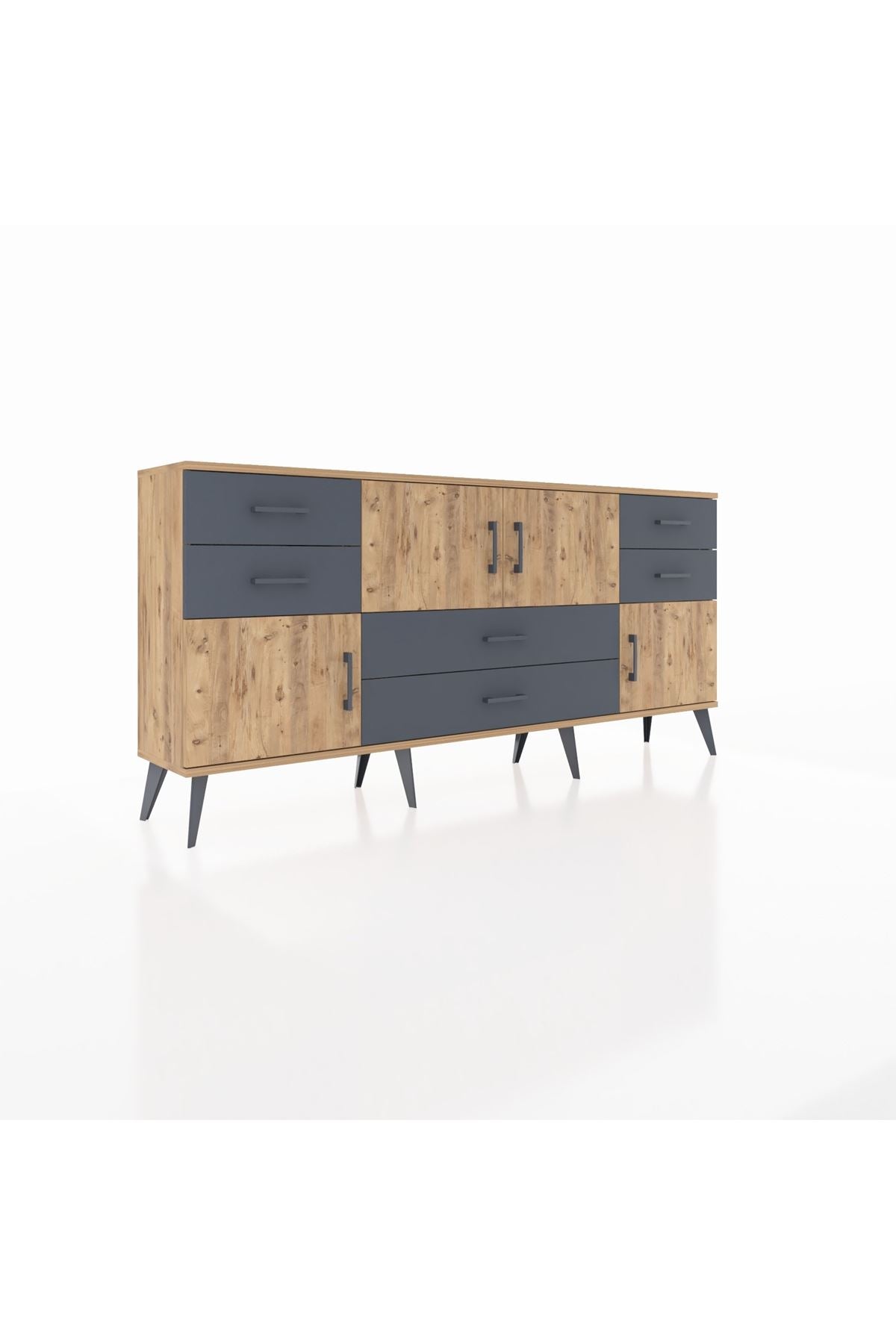 Arges Konsol 3 Raflı 6 Çekmeceli 4 Kapaklı 176x30x83 - S148M006V20A