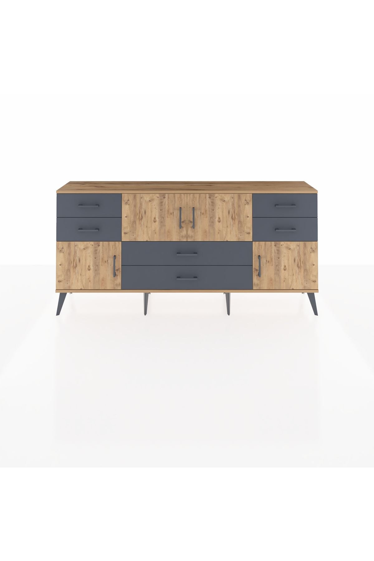 Arges Konsol 3 Raflı 6 Çekmeceli 4 Kapaklı 176x30x83 - S148M006V20A