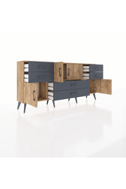 Arges Konsol 3 Raflı 6 Çekmeceli 4 Kapaklı 176x30x83 - S148M006V20A