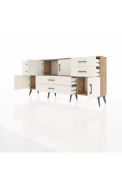 Arges Konsol 3 Raflı 6 Çekmeceli 4 Kapaklı 176x30x83 - S148M006V22A