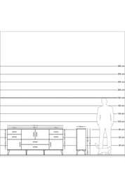 Arges Konsol 3 Raflı 6 Çekmeceli 4 Kapaklı 176x30x83 - S148M006V23A