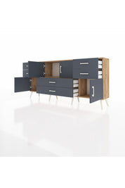 Arges Konsol 3 Raflı 6 Çekmeceli 4 Kapaklı 176x30x83 - S148M006V26A