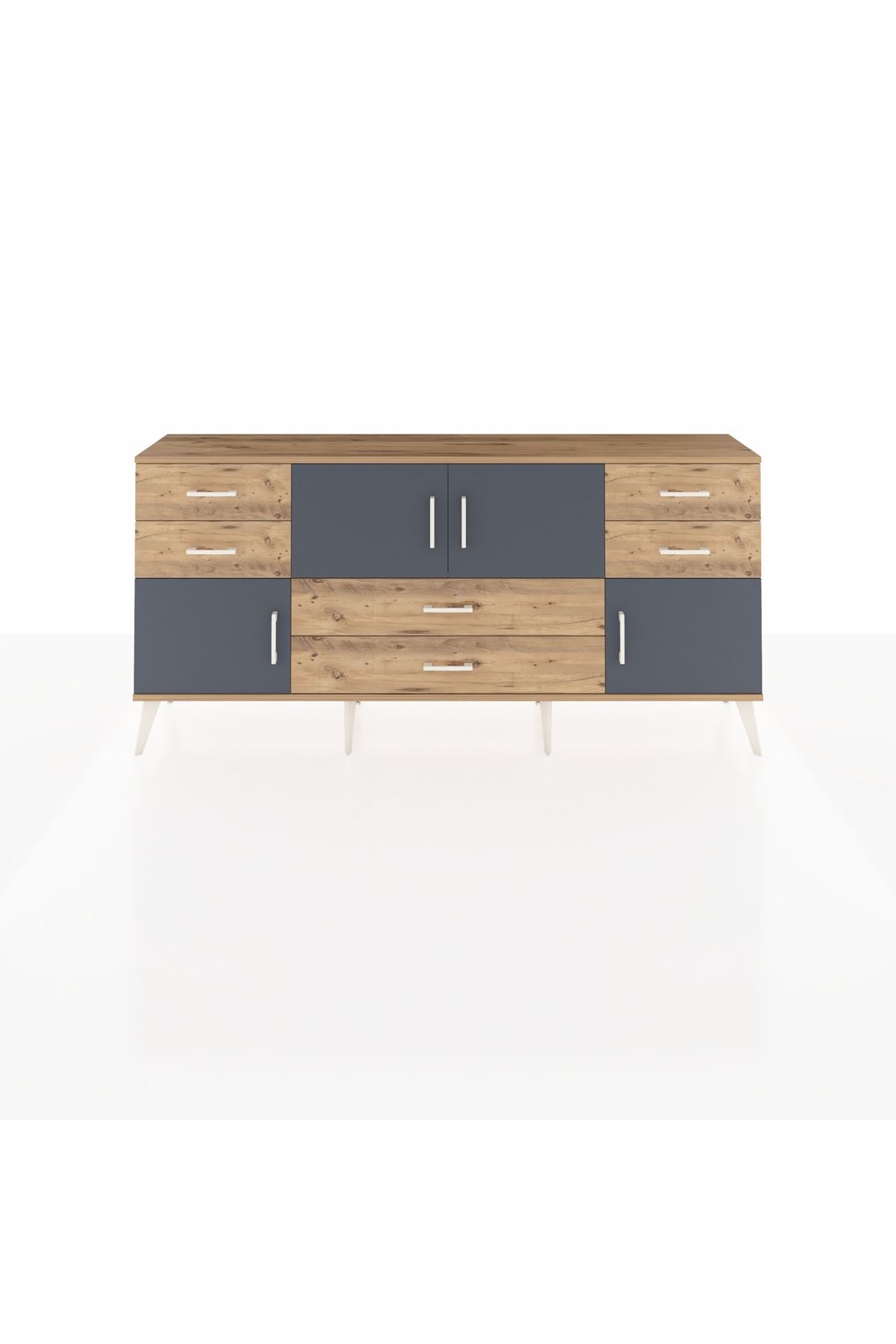 Arges Konsol 3 Raflı 6 Çekmeceli 4 Kapaklı 176x30x83 - S148M006V27A