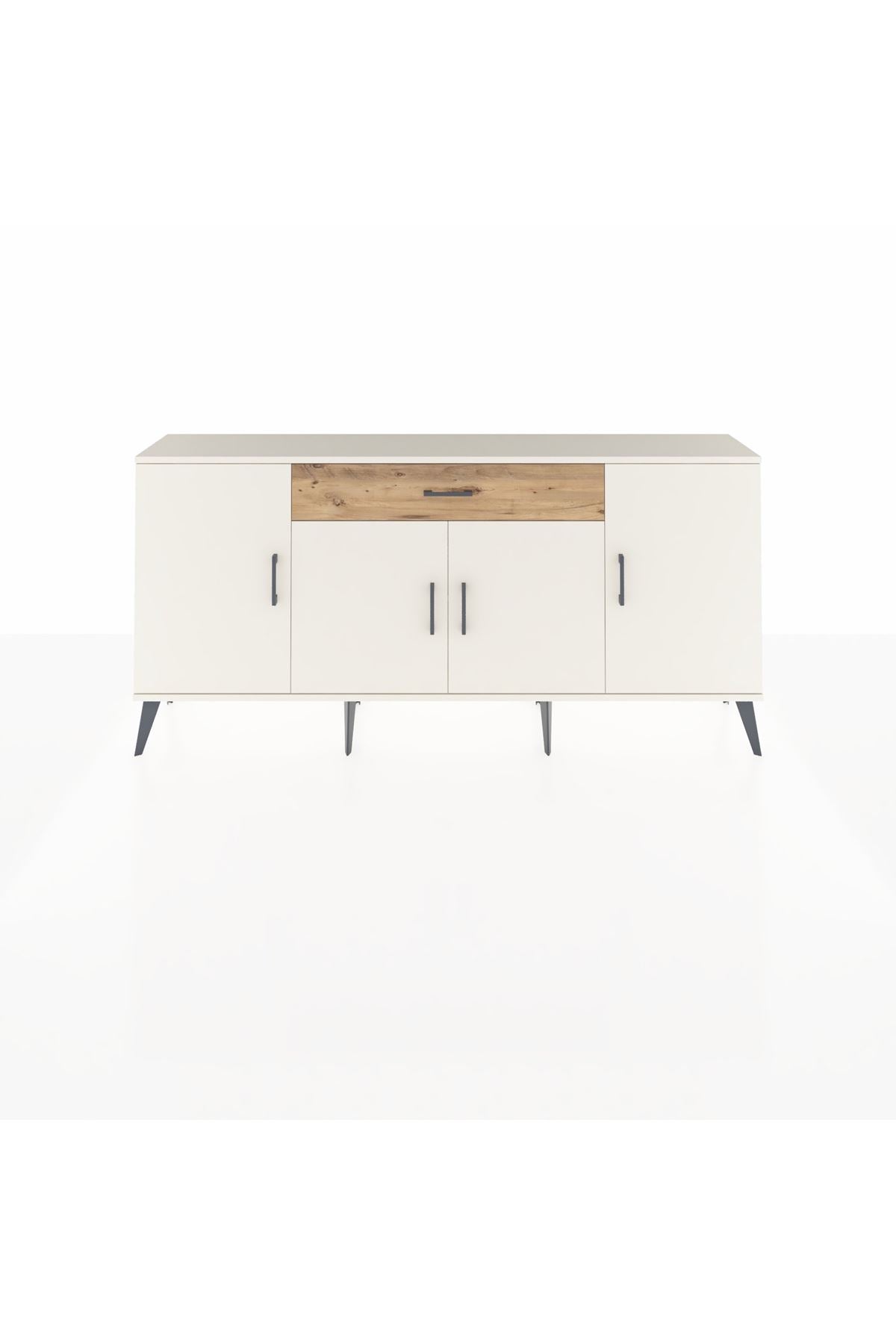 Arges Konsol 3 Raflı Tek Çekmeceli 4 Kapaklı 176x30x83 - S148M007V06A